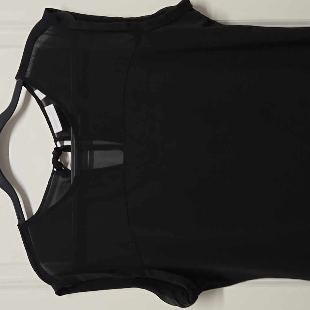 New York and Co black sheer blouse